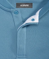 Alfani Baseball-Collar Long Sleeve Quarter-Snap Pullover