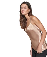 Karl Lagerfeld Paris Women's Hammered Satin Camisole