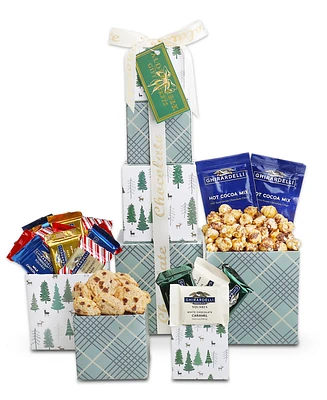 Alder Creek Gift Baskets San Francisco's Favorite Chocolate Co. Seasonal Gift Tower, 10 Piece