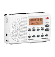 Sangean Sg-108 White/Gray Hd Radio Fm Stereo Am Pocket Radio