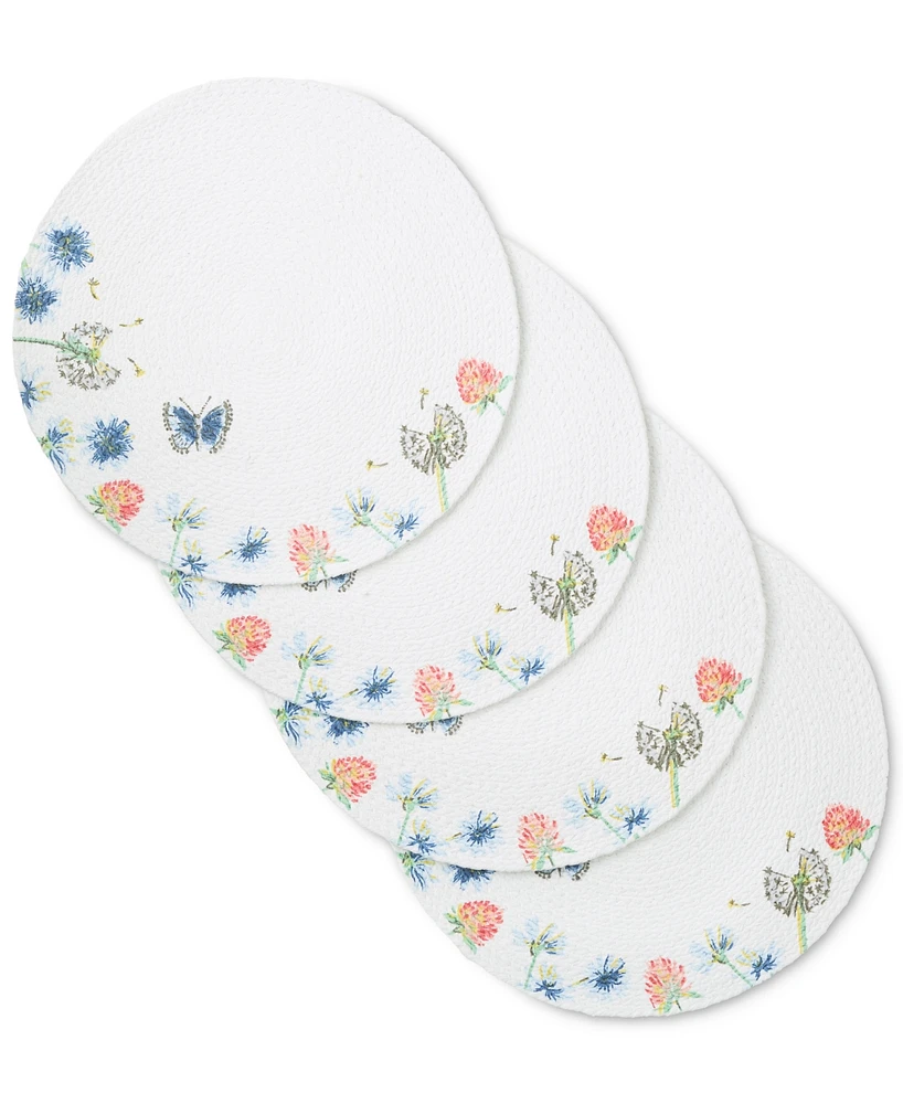 Fiesta Breezy Floral Placemat 15" Round, Set of 4