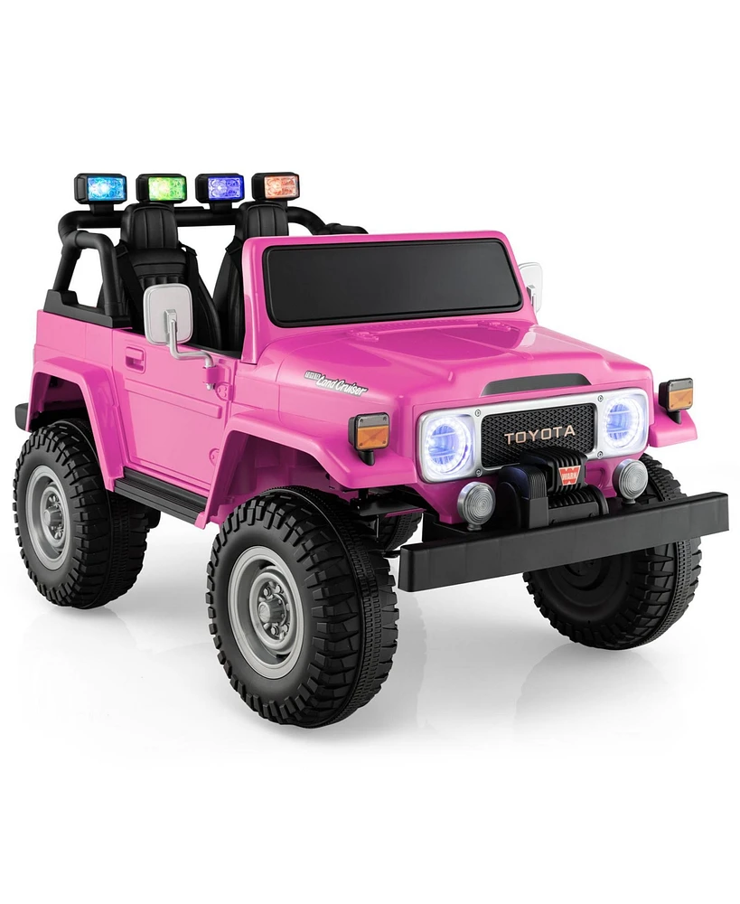 Sugift 12V 2-Seat Licensed Kids Ride On Toyota FJ40 Car with 2.4G Remote Control
