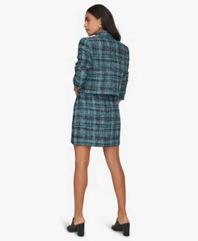 Calvin Klein Womens Tweed Jacket Skirt