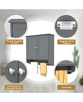 Skonyon Wall Mounted Bathroom Storage Medicine Cabinet with Towel Bar