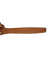 52" Windspun Modern Indoor Ceiling Fan 3 Blade Remote Control Brass Finish Motor Walnut Finish Wood Blades Bedroom Living Room Kitchen Dining Office D
