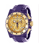 Invicta Men's 38337 Reserve Quartz Chronograph Gold, Purple Dial Watch