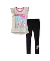 Spider-Man Girls Marvel Ghost-Spider T-Shirt and Leggings Outfit Set to