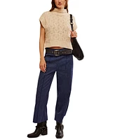 Free People Women's Vickie Cotton Mock Neck Sweater