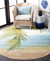 Safavieh Barbados Indoor/Outdoor BAR560A 8'x8' Round Area Rug