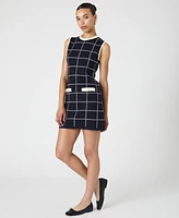 French Connection Women's Check-Print Sleeveless Dress