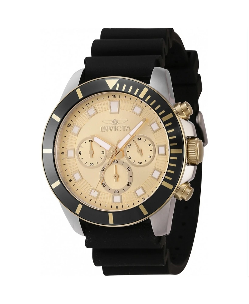 Invicta Men's Pro Diver Quartz Chronograph Gold Dial Watch