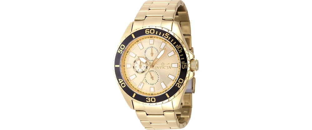 Invicta Men's 47577 Pro Diver Quartz Chronograph Gold Dial Watch