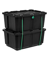 Iris 27Gal/108Qt 4 Pack Large Heavy-Duty Storage Plastic Bin Tote Container with Durable Lid