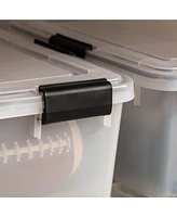 Iris Usa Qt. Plastic Storage Bins with Sealed Lids, Clear Gasket Box