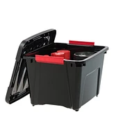 Iris Usa 19 Qt Stackable Plastic Storage Bins with Lids, 6 Pack - Bpa-Free, Made in Usa