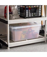 Iris 68 Quart Buckle Down Storage Box, Clear