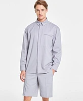 Alfani Mens Mercerized Cotton Short Sleeve Crewneck T Shirt Clean One Pocket Heathered Shirt Jacket Clean Heathered 11 Shorts Created For Macys