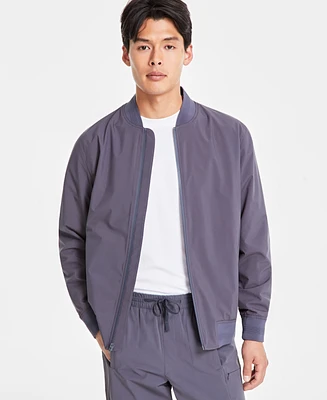 Alfani Men's Regular-Fit Water-Resistant Full-Zip Bomber Jacket, Created for Macy's