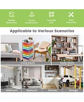 10 Drawer Rolling Storage Cart Scrapbook Office School Organizer