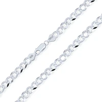 Bling Jewelry Solid Strong .925 Sterling Silver 180 Gauge 7MM Miami Cuban Curb Chain Necklace