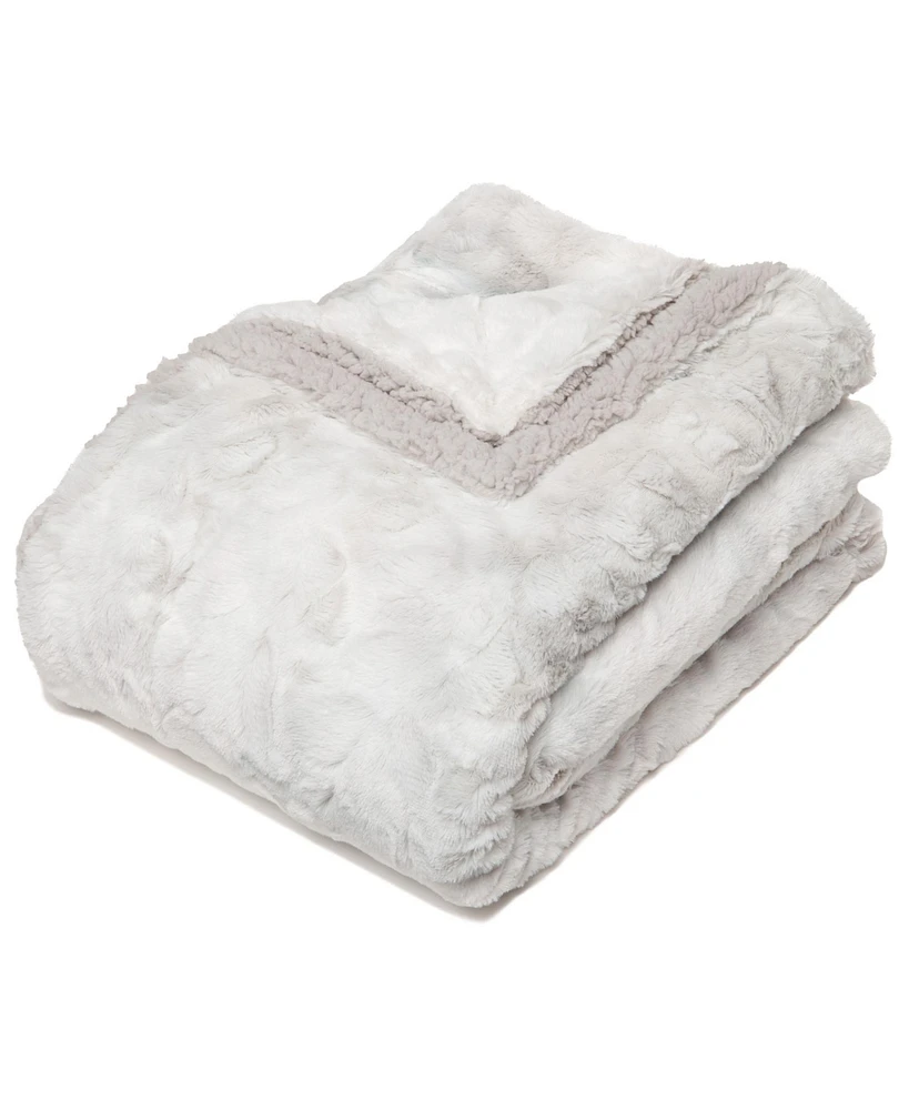 Chanasya Premium Wolf Faux Fur Throw Blanket - Soft