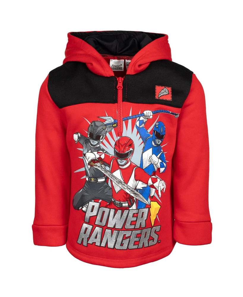 Power Rangers Toddler Boys Fleece Half Zip Pullover Hoodie to