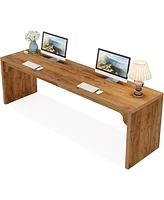 Tribesigns 78.7 Inches Long Computer Desk, Wooden Extra Long Desk Double Desk Workstation, 2 Person Desk for Home Office, Large Writing Desk for 2 Peo