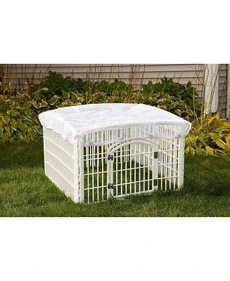 Iris Mesh Security Roof, White (For 24-inch Exercise 4-Panel Pet Playpen)