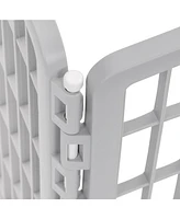 Iris Usa 24-inch Exercise 4-Panel Pet Playpen with Door, Silver