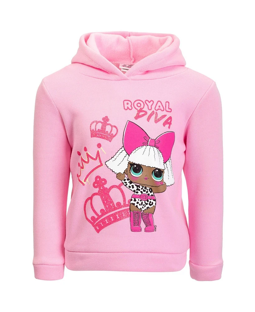 L.o.l. Surprise! Girls Queen Bee Diva Fleece Pullover Hoodie to