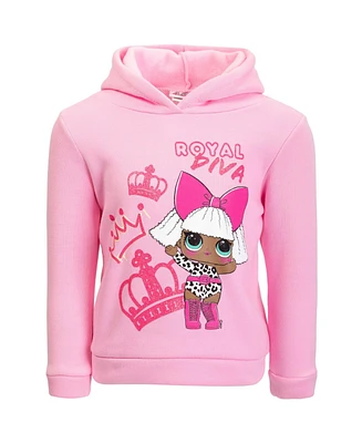 L.o.l. Surprise! Girls Queen Bee Diva Fleece Pullover Hoodie to