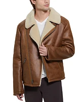 Guess Men's Toni Asymmetrical Faux Leather Jacket