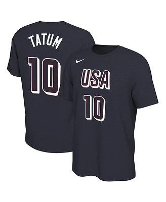 Nike Men's Jayson Tatum Navy Usa Basketball 2024 Summer Name Number T-Shirt