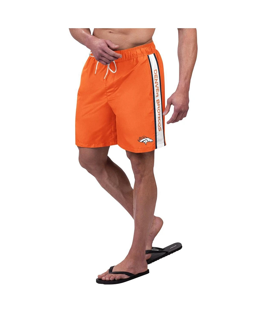 G-iii Sports by Carl Banks Men's Orange Denver Broncos Streamline Volley Swim Shorts