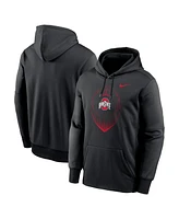 Nike Men's Black Ohio State Buckeyes Football Icon Performance Fleece Pullover Hoodie