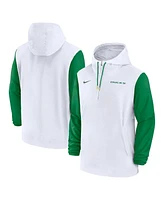 Nike Men's White Oregon Ducks 2024 Sideline Pregame Player Half-Zip Hoodie