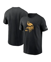 Nike Men's Black Minnesota Vikings Faded Essential T-Shirt