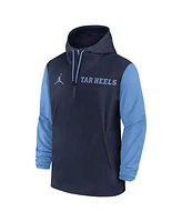 Jordan Men's Navy North Carolina Tar Heels 2024 Sideline Pregame Player Half-Zip Hoodie