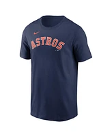 Nike Men's Navy Houston Astros Fuse Wordmark T-Shirt