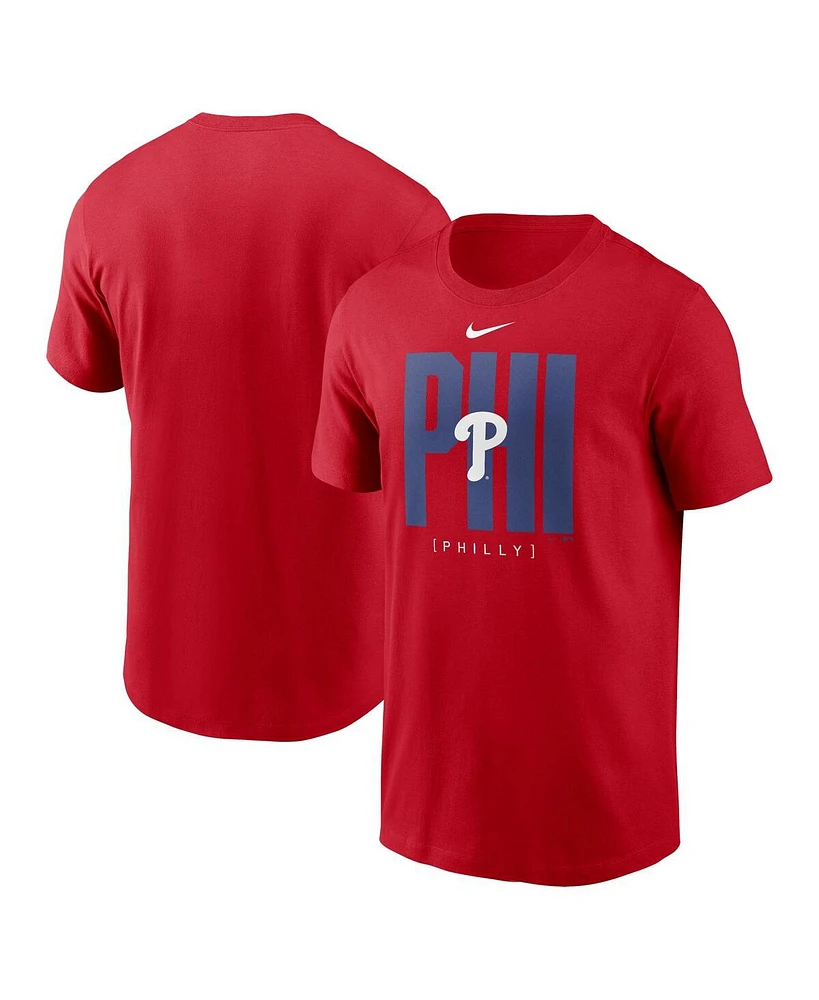 Nike Men's Red Philadelphia Phillies Scoreboard T-Shirt