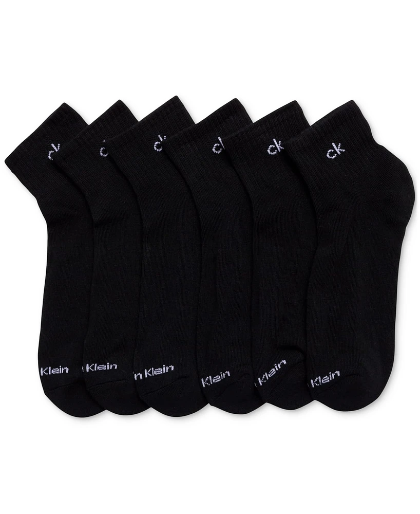 Calvin Klein Men's 6pk. Logo Quarter Socks