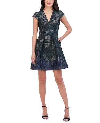 Vince Camuto Women's Jacquard Fit & Flare Mini Dress