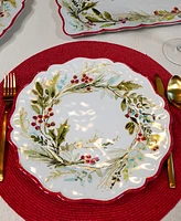 Certified International Christmas Gatherings Dinner Plates, Set of 4