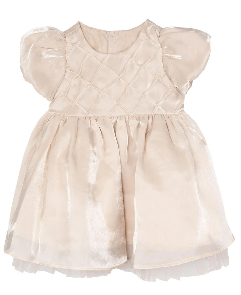 Rare Editions Baby Girl Shimmer Organza Social Dress