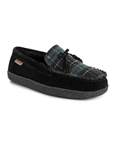 Muk Luks Men's Leather Goods By Talan Slipper, Black, 9