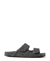 Dearfoams Men's Maddox Wool Blend Double Strap Slide