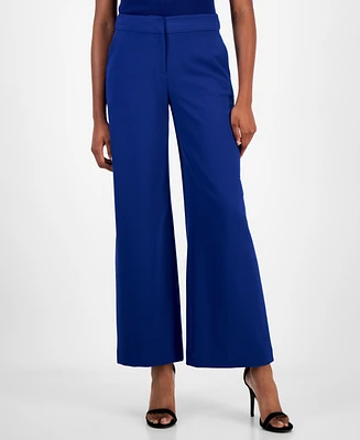 Tahari Asl Women's Wide-Leg Mid-Rise Pants