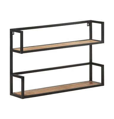 vidaXL Wall Shelf 31.5"x7.9"x23.6" Rough Mango Wood