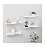 vidaXL Wall Shelves 4 pcs White 15.7"x3.5"x1.2"