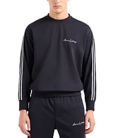 A|X Armani Exchange Men's Striped Sleeve & Logo Sweatshirt